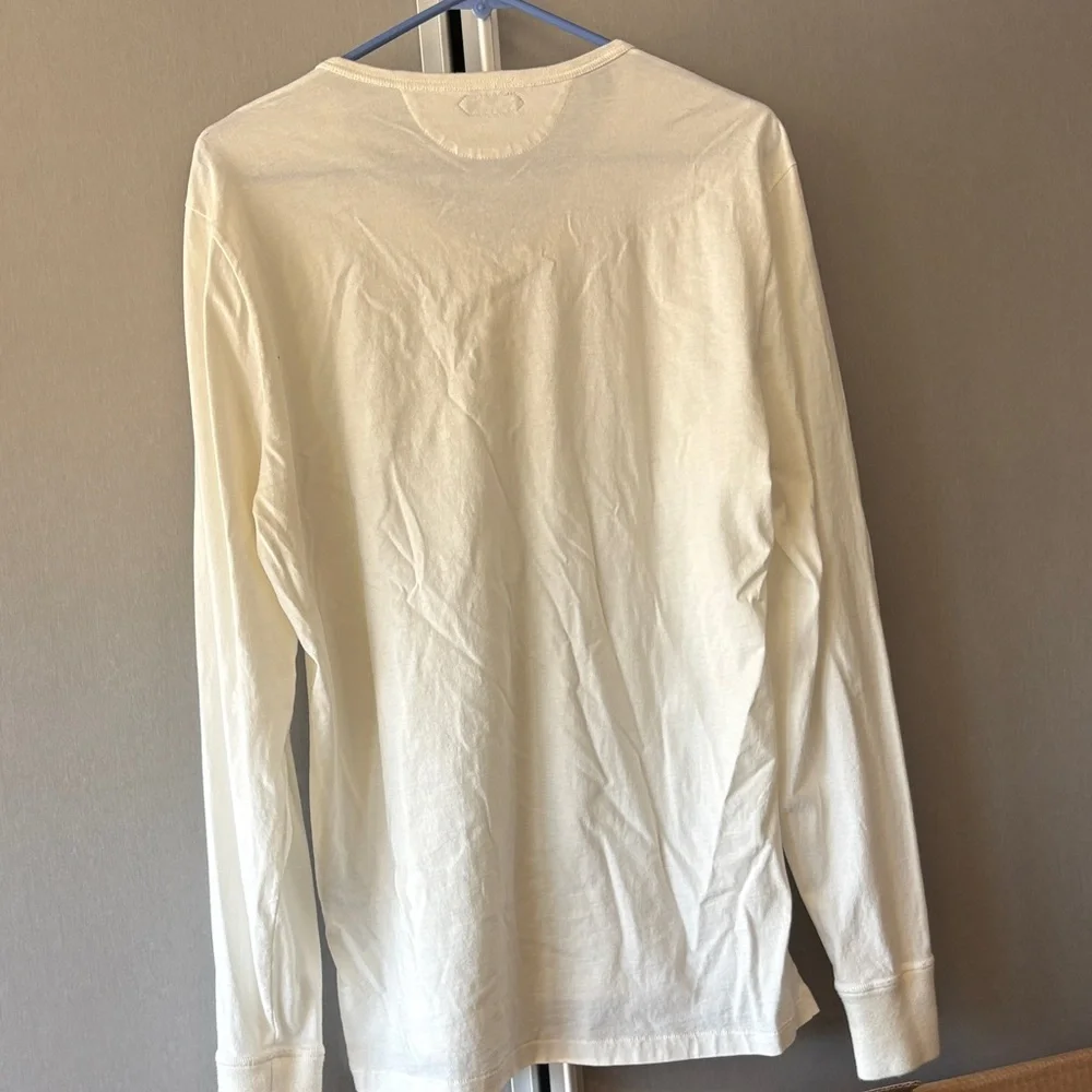 Tom Ford Cream Long-Sleeve Henley Shirt - Picture 3 of 5